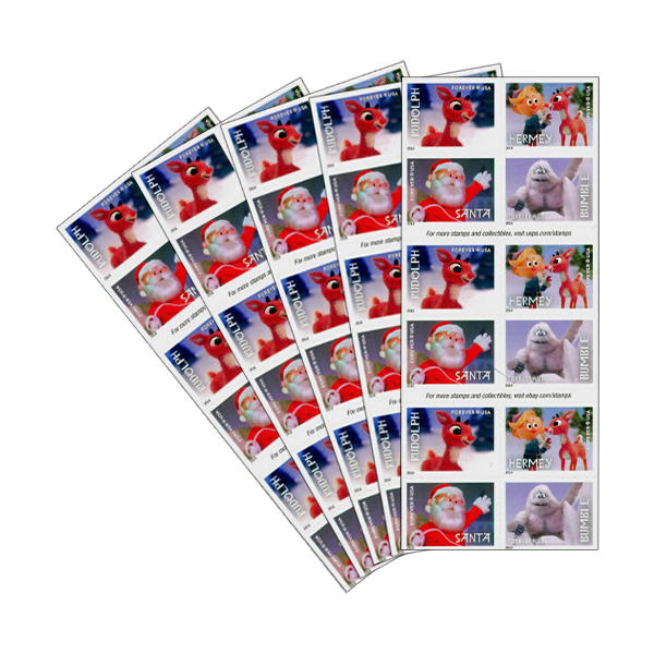 First Class Forever Stamps – Rudolph the Red-Nosed Reindeer