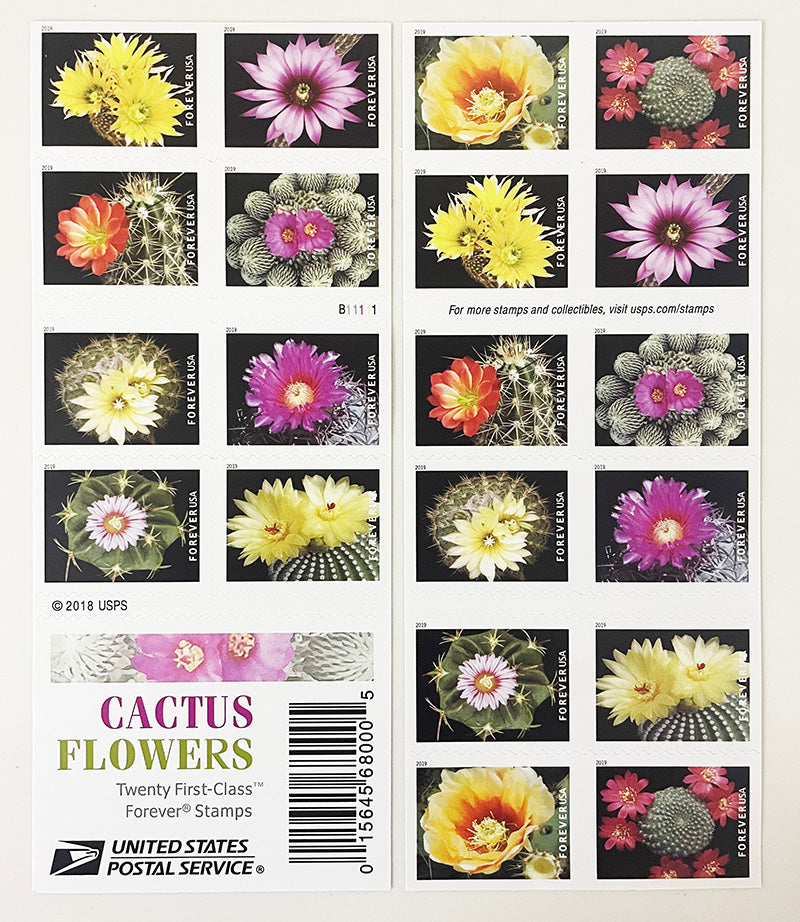 Cactus Flowers Forever First Class Postage Stamps