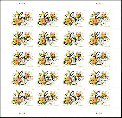 Love Flourishes Forever First Class Postage Stamps