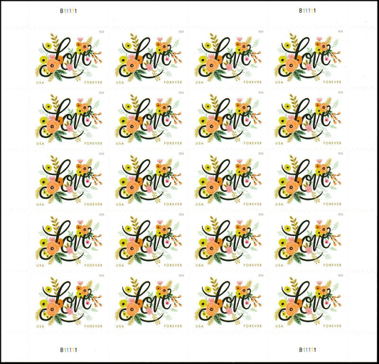 Love Flourishes Forever First Class Postage Stamps