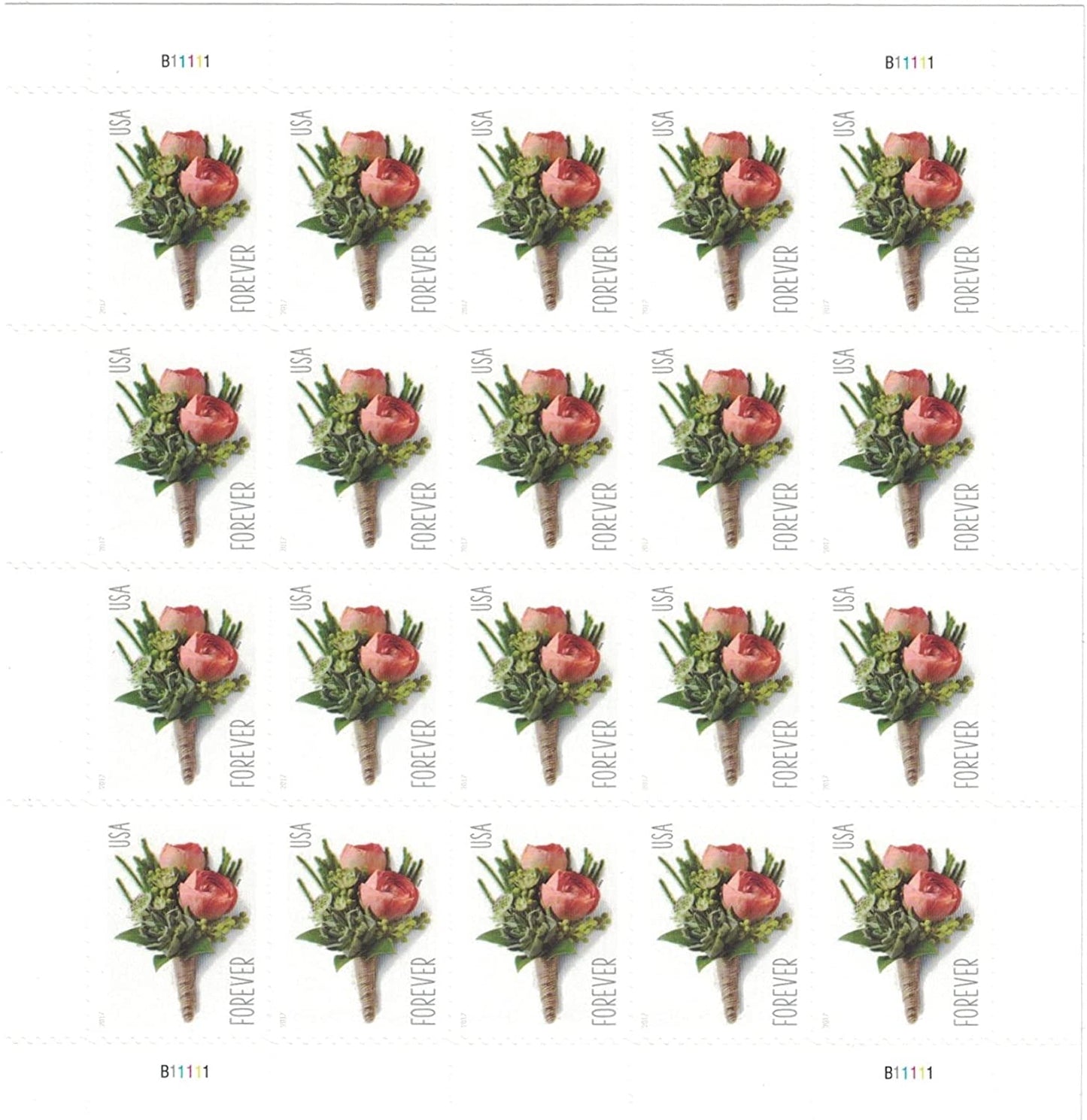 Celebration Boutonniere Forever Postage Stamps