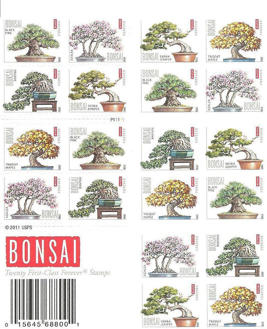 Bonsai Tree Forever First Class Postage Stamps