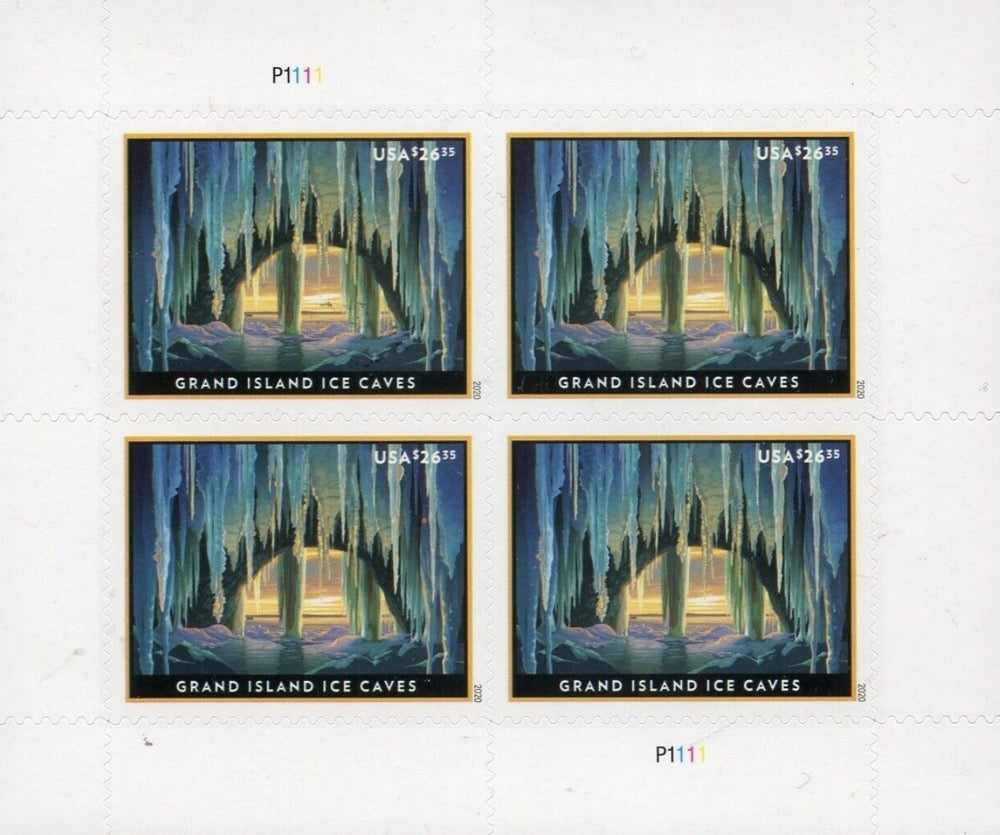 Grand Island Ice Cave Express Priority Stamps