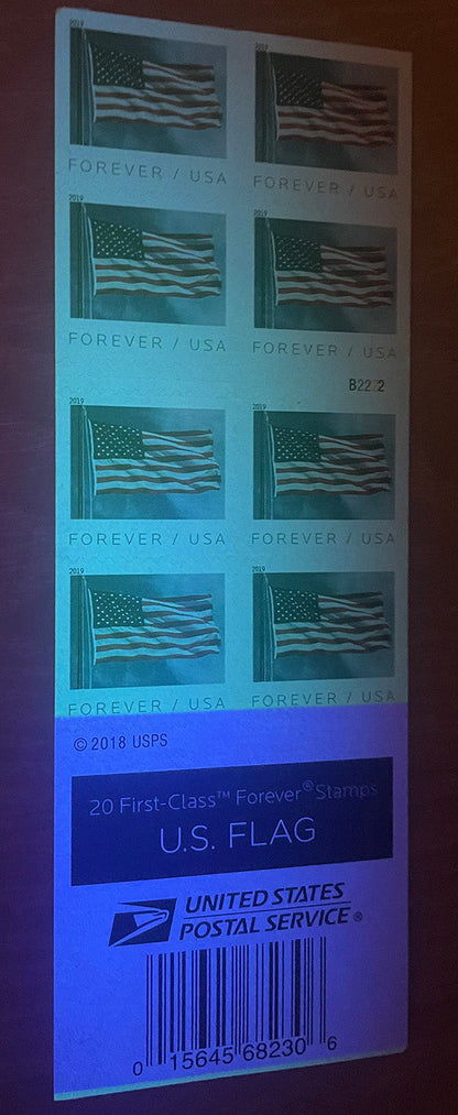 2019 US Flags in Rolls / Booklets Forever First Class Postage Stamps