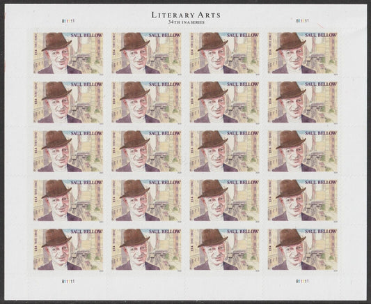 Literary Arts Saul Bellow Three Ounce Forever Postage Stamps