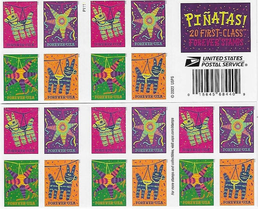 Pinatas Forever First Class Postage Stamps