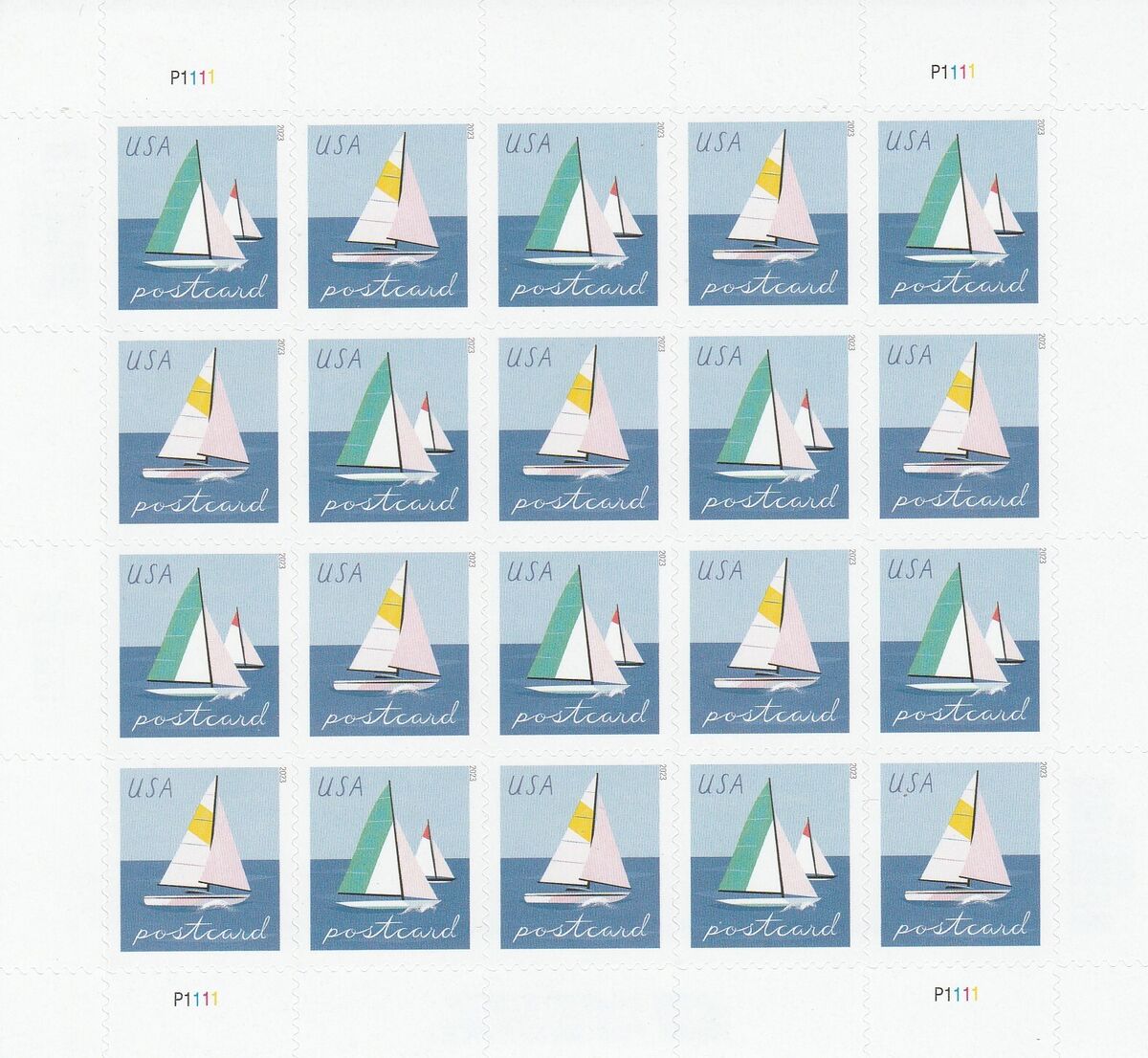 2023 Sailboats Forever Postcard Stamps