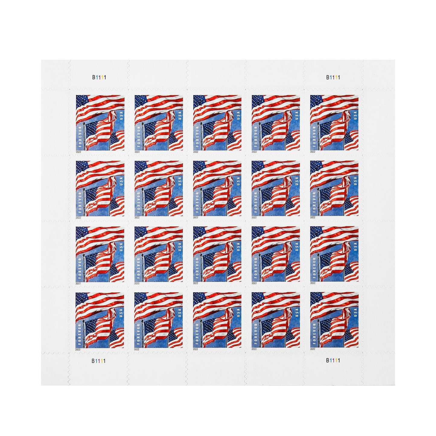 2022 US Flags Forever First Class Postage Stamps