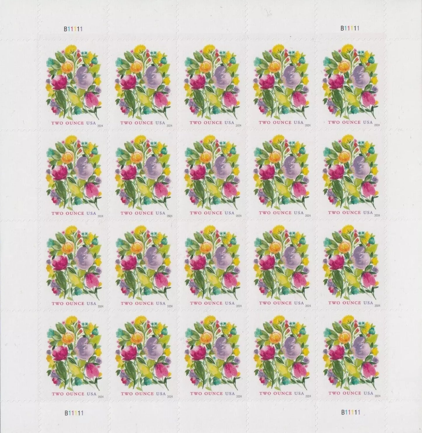 Wedding Blooms Two Ounce Forever First Class Postage Stamps