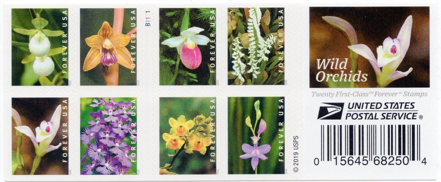 Wild Orchids Forever First Class Postage Stamps